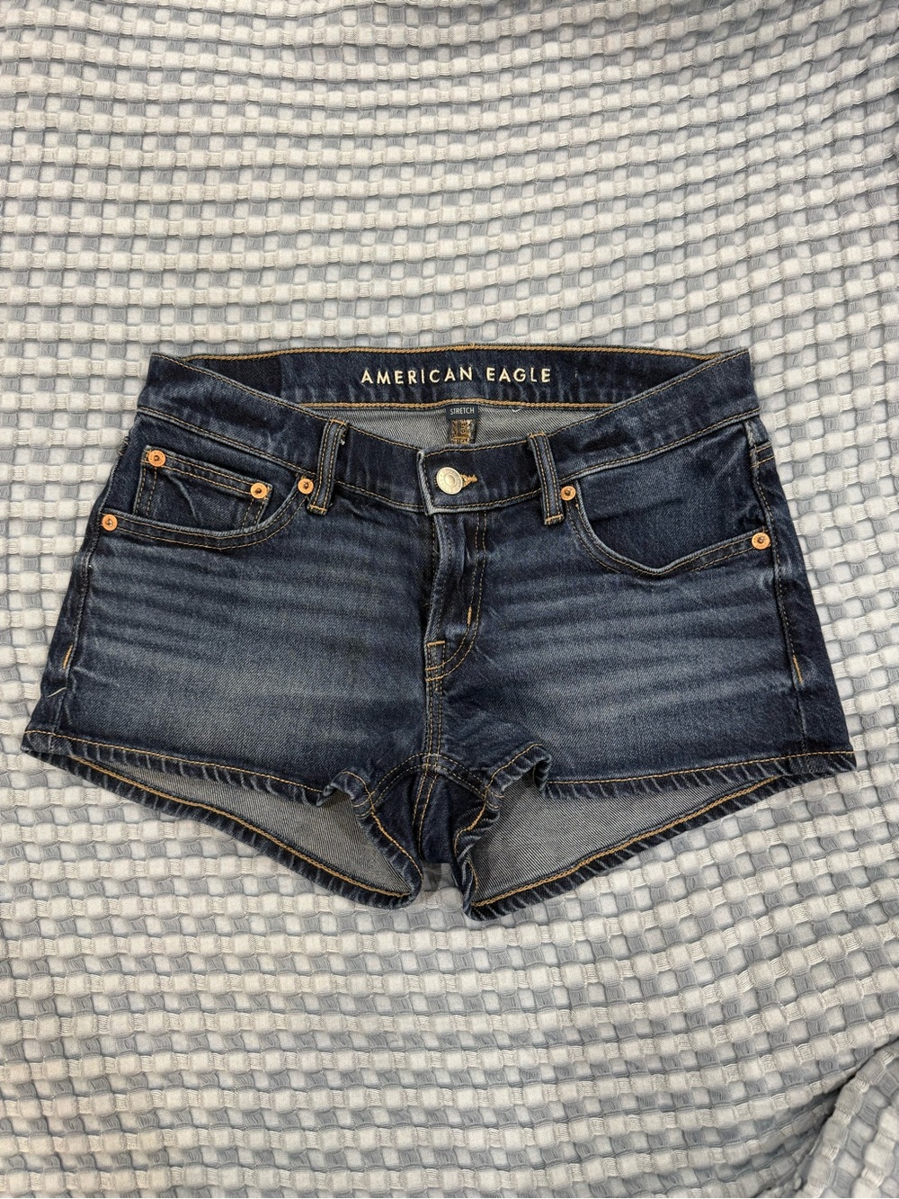 American Eagle Outfitters Dark Indigo Denim Cutoff Shorts